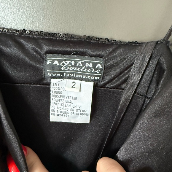 Faviana Black and Multicolor Maxi Dress - Picture 3 of 4